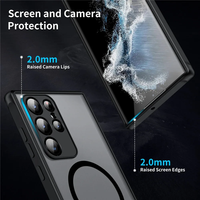 Étui antichoc pour Samsung Galaxy S24 Ultra S25 S21 Plus S21 S23 FE A54 5G A55 A14 A15 A54 A36 A35 Étuis de voiture à anneau magnétique