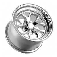 Jante en alliage forgé noir poli de 15 pouces 5x120 5x120.65 pour Drag Racing Muscle Car