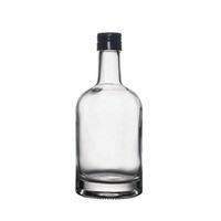 Vente en gros de bouteille de vodka whisky spiritueux liqueur sur mesure à prix raisonnable grande bouteille ronde en verre cylindrique