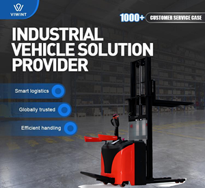 गर्म बिक्री छोटे इलेक्ट्रिक पैलेट स्टेकर 2टन 3 मीटर बैटरी खड़ी-ऑन प्रकार फुल इलेक्ट्रिक बैटरी - Product Image 2