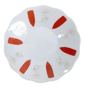 Rosso turco 4,5 pollici piatto in <span class=keywords><strong>ceramica</strong></span> - Product Image 1