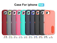 Antichoc 360 étui de Protection complet housse robuste TPU PC béquille Anti chute 3 en 1 étui de téléphone pour iPhone 16e 16 Pro Max
