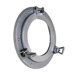 Porche nautique en argent poli avec miroir, modèle moderne, style marin de qualité supérieure - Product Image 1