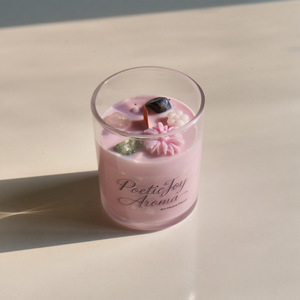 Pot en verre minimaliste nordique créatif Bougie parfumée Pebble Fleur séchée Parfum d'intérieur pour les bars et les vacances Cadeau d'anniversaire - Product Image 6