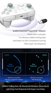 ตัวควบคุมเกมไร้สาย KK3 gulikit ฮอลล์สูงสุด1000Hz สำหรับสวิทช์/PC/Android/<span class=keywords><strong>iOS</strong></span>/MACOS - Product Image 5