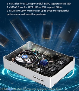 Mini-ordinateur de bureau gaming compact Xeon D1581 16 cœurs avec GPU dédié <span class=keywords><strong>RX6400</strong></span> 4G, affichage DVI DP - Product Image 5