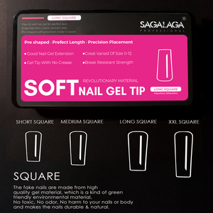 SAGALAGA <span class=keywords><strong>Prix</strong></span> de gros Pointes à <span class=keywords><strong>ongles</strong></span> carrées avec logo personnalisé Pointes à <span class=keywords><strong>ongles</strong></span> en <span class=keywords><strong>gel</strong></span> souple Pointes à <span class=keywords><strong>ongles</strong></span> en <span class=keywords><strong>gel</strong></span> non incurvé x couverture complète - Product Image 5