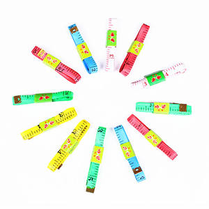 เทปวัดขนาดแบบนุ่มสีสันสดใสสำหรับวัดรอบอก รอบเอว รอบสะโพก พลาสติก แบบแมนนวล ใช้งานได้ทั้งชายและหญิง ขนาดเล็ก ใช้ในครัวเรือน - Product Image 1