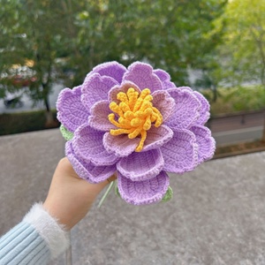 Fatto a mano uncinetto sovradimensionato peonia Bouquet simulazione filati <span class=keywords><strong>di</strong></span> <span class=keywords><strong>fiori</strong></span> tessitura per dare regali ad amici e madri <span class=keywords><strong>fiori</strong></span> - Product Image 5