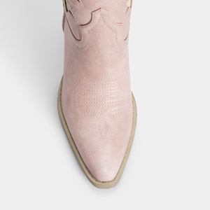 WETKISS <span class=keywords><strong>Botas</strong></span> Vaqueras de Verano para <span class=keywords><strong>Mujer</strong></span>, Color Rosa, con Punta en Pico, Diseño de Estrellas, Tacón Medio Grueso, <span class=keywords><strong>Botas</strong></span> Largas de Vaquera - Product Image 6
