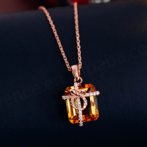 Conjuntos de Joyería de Circonia Chapados en Oro de Moda Original, Collar de Circonia para Fiesta, Joyería de Circonia para Mujeres y Niñas - Product Image 5