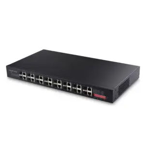 Chasis de convertidor de medios SFP, estante montable de 19 pulgadas, 48V o 220V, GE/FE, 16 puertos/ranuras, gran oferta