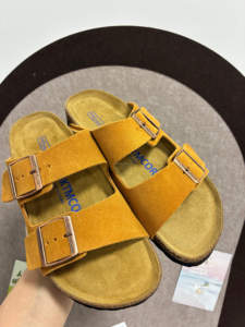 <span class=keywords><strong>Sandali</strong></span> Pop Europei e Americani con Cinturini Multipli per Donna e Uomo, Comodi per Esterni, in Pelle con Suola in Sughero, Scarpe Mule Personalizzate - Product Image 2