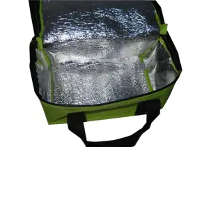 custom extra large disposable insulated aluminium foil trolley 6 pack cake cooler tote bag fabric