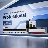 Machine de découpe laser à fibre professionnelle CNC 3kW 6kW 8kW 6000*2300mm avec 3 mandrins pour tubes carrés en acier inoxydable