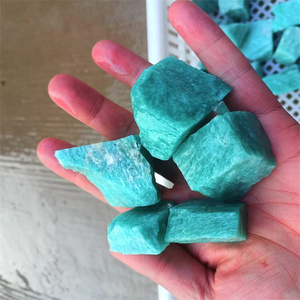 Nuovi arrivi <span class=keywords><strong>cristalli</strong></span> all'ingrosso gemma grezza di pietra adesiva blu verde amazonite pietra grezza per la decorazione - Product Image 1