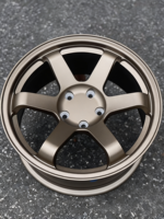 Juego de Ruedas Forjadas Premium para Carreras, 5x114.3 5x100, Acabado Bronce, 6 Radios, Especificaciones de Pista, 17 18 19 20 Pulgadas, Ligeras, Cóncavas Profundas