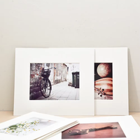 Passe-partout en carton blanc pour cadre photo 8x10 pouces, taille personnalisée, style simple, métal, publicitaire, cadeau, décoratif, fabricant et fournisseur OEM/ODM