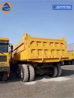Camion benne minier poids lourd Weichai 70 tonnes, boîte de vitesses manuelle rapide, diesel, transmission 6x4, Euro 3, caméra arrière gauche d'occasion