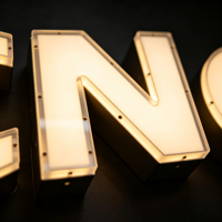 Lettres rétroéclairées LED personnalisées imprimées UV, étanches IP65, enseigne lumineuse 3D pour devanture de magasin, logo d'entreprise extérieur
