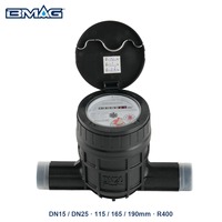 BMAG Compteur d'eau volumétrique en plastique DN15 R400 certifié ACS, haute précision, large plage de mesure, durable, anti-manipulation, fiable, OEM, IP68