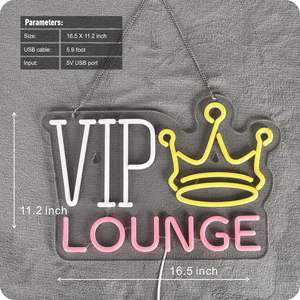 ป้ายไฟ LED VIP สำหรับตกแต่งผนังห้อง VIP สำหรับไนท์คลับบาร์ทำเล็บ<span class=keywords><strong>ร้าน</strong></span><span class=keywords><strong>นวด</strong></span>สำนักงานป้ายนีออน - Product Image 6