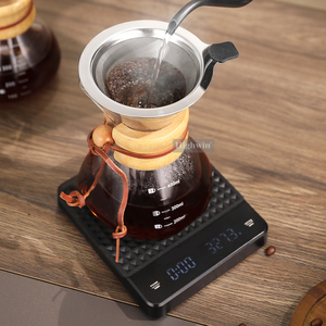 HIGHWIN 400ml 600ml 800ml Soporte de <span class=keywords><strong>madera</strong></span> Vidrio Cold Brew Coffee Maker Pour Cover Coffee Dripper - Product Image 3