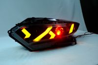 Phares LED remis à neuf de haute qualité 12V 36W pour Vezel HRV, super lumineux, avec design de lentille de projecteur DRL « Devil Eyes » bleu 8000K