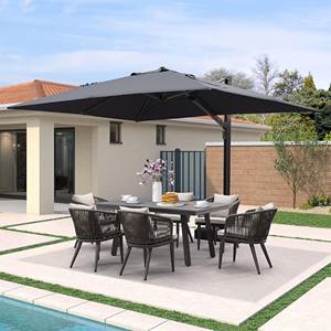 Paraguas comercial Patio cuadrado de lujo Ombrelloni Da Giardino Patio Paraguas Perfecto para jardín, piscina y patio trasero - Product Image 5