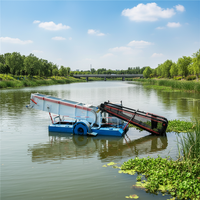 Petit bateau de récolte pour jacinthe d'eau, facile à utiliser pour la coupe des plantes aquatiques