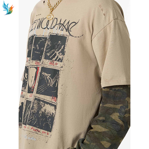 T-shirt vintage pour homme Fleetwood Mac, style vieilli, coupe oversize, avec motif de <span class=keywords><strong>groupe</strong></span> <span class=keywords><strong>rock</strong></span> et effet superposé camouflage - Product Image 2
