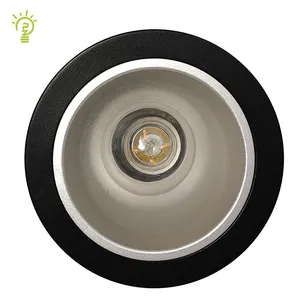 E27 Black Round Recessed Ceiling Downlight Casing Holder For E27 Bulb