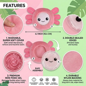 Adorable Bolsa de Gel Frío de Nailon con Funda de Peluche en Forma de Animal para Aliviar el Dolor Muscular y las Golpes por Juego - Product Image 2