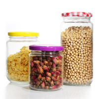 Custom Label Jelly Jam Food Storage Round Glass Jam Glass Jar With Metal Lid