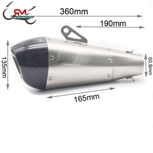 51mm moto R55 tuyau d'échappement modifié Moto silencieux en Fiber de carbone <span class=keywords><strong>DB</strong></span> tueur pour Honda Yamaha KAWASAKI Z800 <span class=keywords><strong>Z900</strong></span> R3 - Product Image 3
