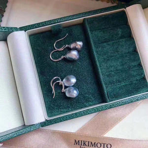 Aretes de Plata de Ley S925 con Perlas Redondas de 8-10 mm, con Gancho Versátil, Base Vacía para Joyería, Accesorios, 20213 - Product Image 2