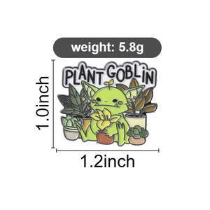 Broches en émail de dessin animé Plant Goblin, mignonnes, avec personnage de Plant Goblin vert, badges de revers, bijoux, vente en gros - Product Image 6