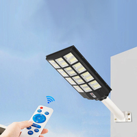 Lampe de rue LED solaire tout-en-un avec capteur de mouvement 100W 200W 300W, IP65, ABS, pour extérieur, fabrication directe d'usine OEM ODM