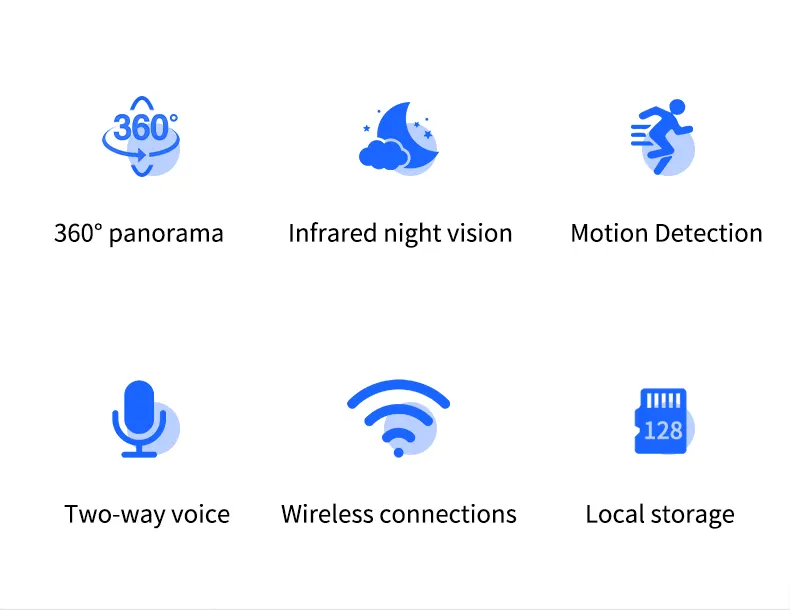 Aangepaste Cmos Wifi Hd Infrarood Nachtzicht A1 Cctv Ip Camera Voor Huisbeveiliging