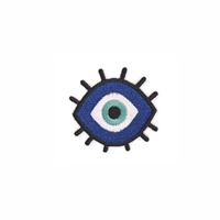 Patchs brodés en tissu Blue Evil Eye sur fer personnalisé en gros