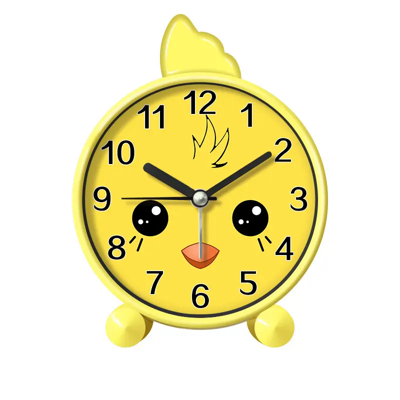 Cartoon cute chicken alarm clock for students bedroom desk clock Quiet cute creative children's small alarm clock