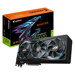 Nouvelle carte graphique de jeu GIGABYTE <span class=keywords><strong>AORUS</strong></span> GeForce RTX 5070 MASTER 12G pour PC de bureau 2025 - Product Image 1