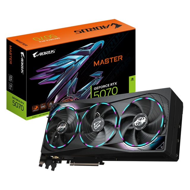 2025 New GIGABYTE AORUS GeForce RTX 5070 MASTER 12G GPU Gaming Graphics Card for Desktop PC Gaming