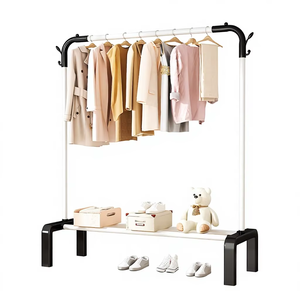 Séchoir à linge mural et porte-manteau pour petites buanderies et balcons - Product Image 5