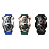 Montre mécanique squelette pour homme en acier inoxydable 304 avec bracelet en nylon et cuir, montre-bracelet sport futuriste unique