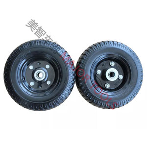 <span class=keywords><strong>Roue</strong></span> en mousse PU solide 250-4 avec jantes en acier de 10 pouces pour machines agricoles de wagons neuves et utilisées dans les usines de fabrication - Product Image 4
