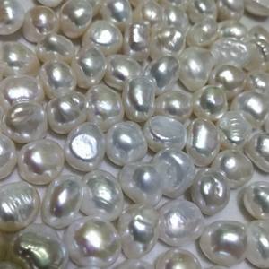 Perles d'eau douce à deux faces, 9-10 mm, perles lâches, baroques, forme irrégulière, pierre lisse, options de bricolage - Product Image 1