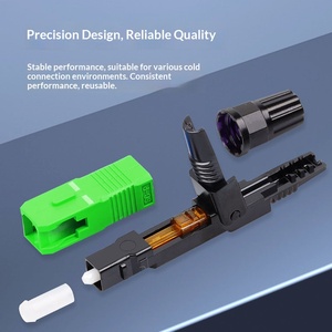 Conector Rápido SC/APC FTTH con Tapa Abatible de 55mm, Empalme en Frío Preincrustado, Monomodo, Grado Telecom para Cable de Bajada CATV - Product Image 5