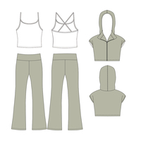 Veste de fitness conception gratuite vêtements de gym écologiques fabricants de vêtements d'entraînement ensemble de yoga 3 pièces pour femmes