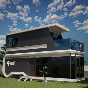 Cottage conteneur moderne de luxe en acier à double pont Villa préfabriquée pour hôtel de vacances et bureau pour maison Cabine Apple Utilisation chez l'habitant - Product Image 1